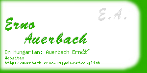 erno auerbach business card